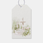 Elegant French Chateau Pastel Bridal Garden  Geschenkanhänger (Rückseite)