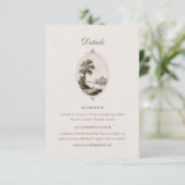 Elegant French Chateau Wedding Details  Begleitkarte (Stehend Vorderseite)