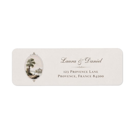 Elegant French Chateau Wedding Return Address (Vorne)