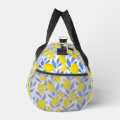 Elegant French Country Lemon Blue Botanical Duffle Bag (Rechts)