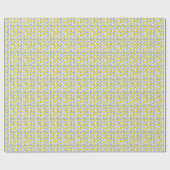 Elegant French Country Lemon Blue Botanical Geschenkpapier (Flach)