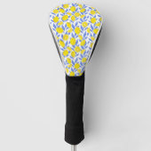 Elegant French Country Lemon Blue Botanical Golf Headcover (Vorderseite)