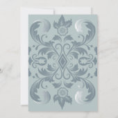 Elegant French Damask Einladung (Rückseite)