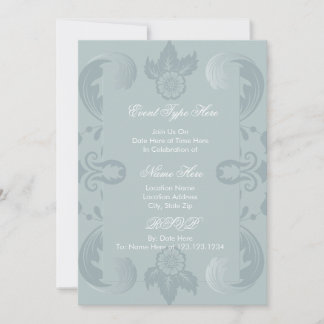 Elegant French Damask Einladung