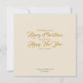 Elegant French Horn Christmas Irish Cream Card (Rückseite)