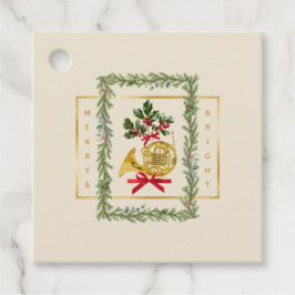 Elegant French Horn Christmas Irish Cream Geschenkanhänger