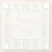 Elegant French Horn Christmas Irish Cream Glasuntersetzer (Rückseite)