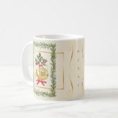 Elegant French Horn Christmas Irish Cream Kaffeetasse (Vorderseite Links)