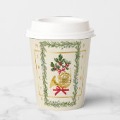 Elegant French Horn Christmas Irish Cream Pappbecher (Rückseite)