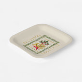 Elegant French Horn Christmas Irish Cream Pappteller (Gewinkelt)