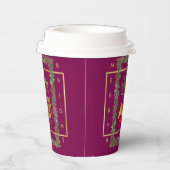 Elegant French Horn Christmas Purple Pappbecher (Rechts)
