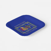 Elegant French Horn Christmas Royal Blue Pappteller (Gewinkelt)