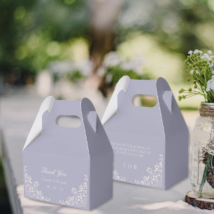 Elegant French Lilac Lila Wedding Danke Geschenkschachtel