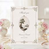 Elegant French Vintage Chateau Wedding  Dankeskarte