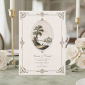 Elegant French Vintage Chateau Wedding  Einladung
