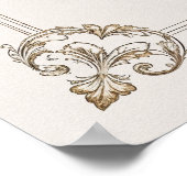 Elegant French Vintage Chateau Wedding Poster (Ecke)