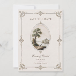 Elegant French Vintage Chateau Wedding  Save The Date