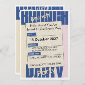 Elegant Friday Brunch Invitation – Modern Einladung (Vorne/Hinten)
