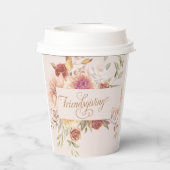 Elegant Friendsgiving Entertainment Pappbecher (Rückseite)