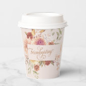 Elegant Friendsgiving Entertainment Pappbecher (Vorderseite)