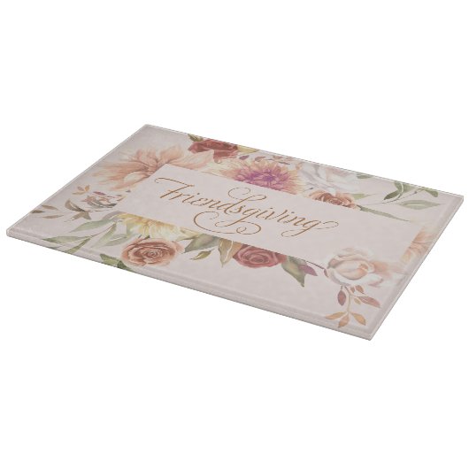 Elegant Friendsgiving Entertainment Schneidebrett (Ecke)