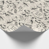 Elegant Friendsgiving Fall Harvest Pumpkins Custom Geschenkpapier (Ecke)