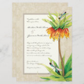 Elegant Fritillaria n Dragonfly Einladung zur Hoch (Vorne/Hinten)