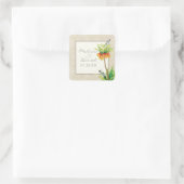 Elegant Fritillaria n Dragonfly Gefallen-Geschenks Quadratischer Aufkleber (Tasche)