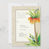 Elegant Fritillaria n Dragonfly UAWG Response Card Einladung (Vorderseite)