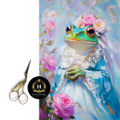 Elegant Frog Bride Illustration Decoupage Seidenpapier