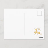 Elegant frohe Weihnachten, glücklicher Urlaub Postkarte (Rückseite)