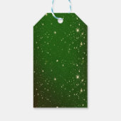 Elegant frohe Weihnachten, Gold Confetti, Red Bow Geschenkanhänger (Rückseite)