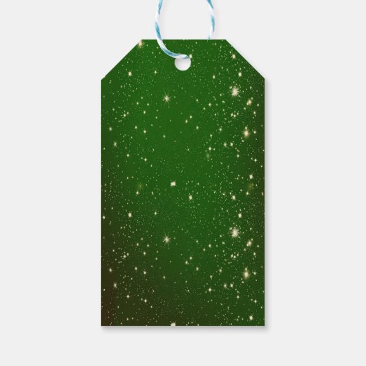 Elegant frohe Weihnachten, Gold Confetti, Red Bow Geschenkanhänger (Rückseite)