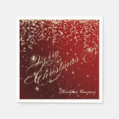 Elegant frohe Weihnachten ,Gold Confetti Serviette (Vorderseite)