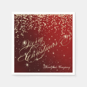 Elegant frohe Weihnachten ,Gold Confetti Serviette