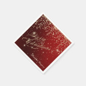 Elegant frohe Weihnachten ,Gold Confetti Serviette (Ecke)