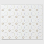 Elegant frohe Weihnachten Gold & Silver Star & Log Geschenkpapier (Flach)