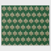 Elegant Frohe Weihnachten Gold Snowflake Weihnacht Geschenkpapier (Flach)