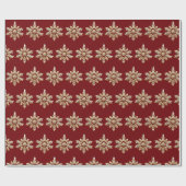 Elegant Frohe Weihnachten Gold Snowflake Weihnacht Geschenkpapier (Flach)