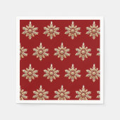 Elegant Frohe Weihnachten Gold Snowflake Weihnacht Serviette (Vorderseite)