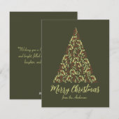 Elegant Frohe Weihnachten Minimal Non Foto (Vorne/Hinten)