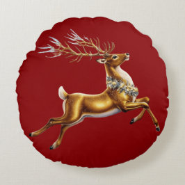 Elegant Frohe Weihnachten Rundes Kissen