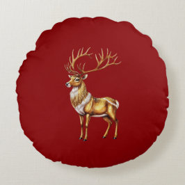 Elegant Frohe Weihnachten Rundes Kissen