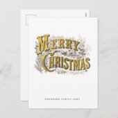 Elegant Frohe Weihnachten Rustikales Vintages Non- (Vorne/Hinten)