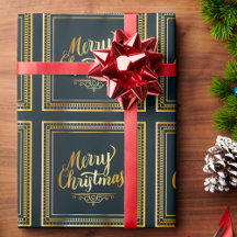 Elegant Frohe Weihnachten Schwarz & Gold Geschenk