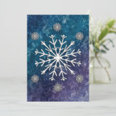 Elegant Frohe Weihnachten Weiße Schneeflocke Famil (Stehend Vorderseite)