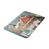 Elegant Frohe Weihnachts-festliche Badematte (Schrägansicht)