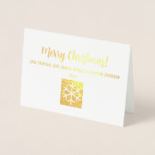 Elegant Frohe Weihnachts-Foto Xmas Letter Gold Folienkarte (Vorderseite)