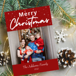 Elegant Frohe Weihnachts-Fotokarte Feiertagskarte