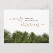 Elegant Frohe Weihnachtsbotschaft an Kunden Postkarte (Vorderseite)